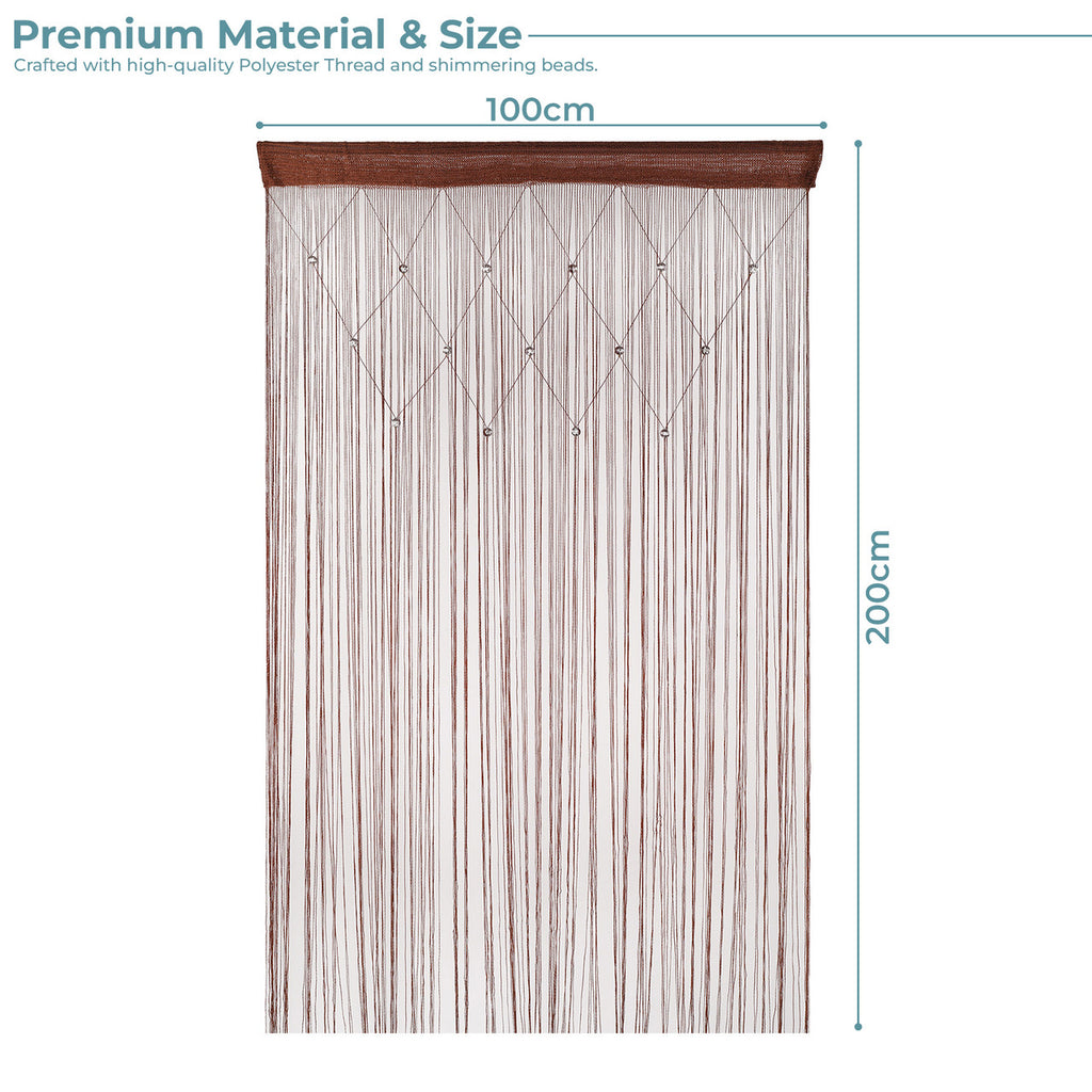 Beaded String Curtains - Dark Burgundy