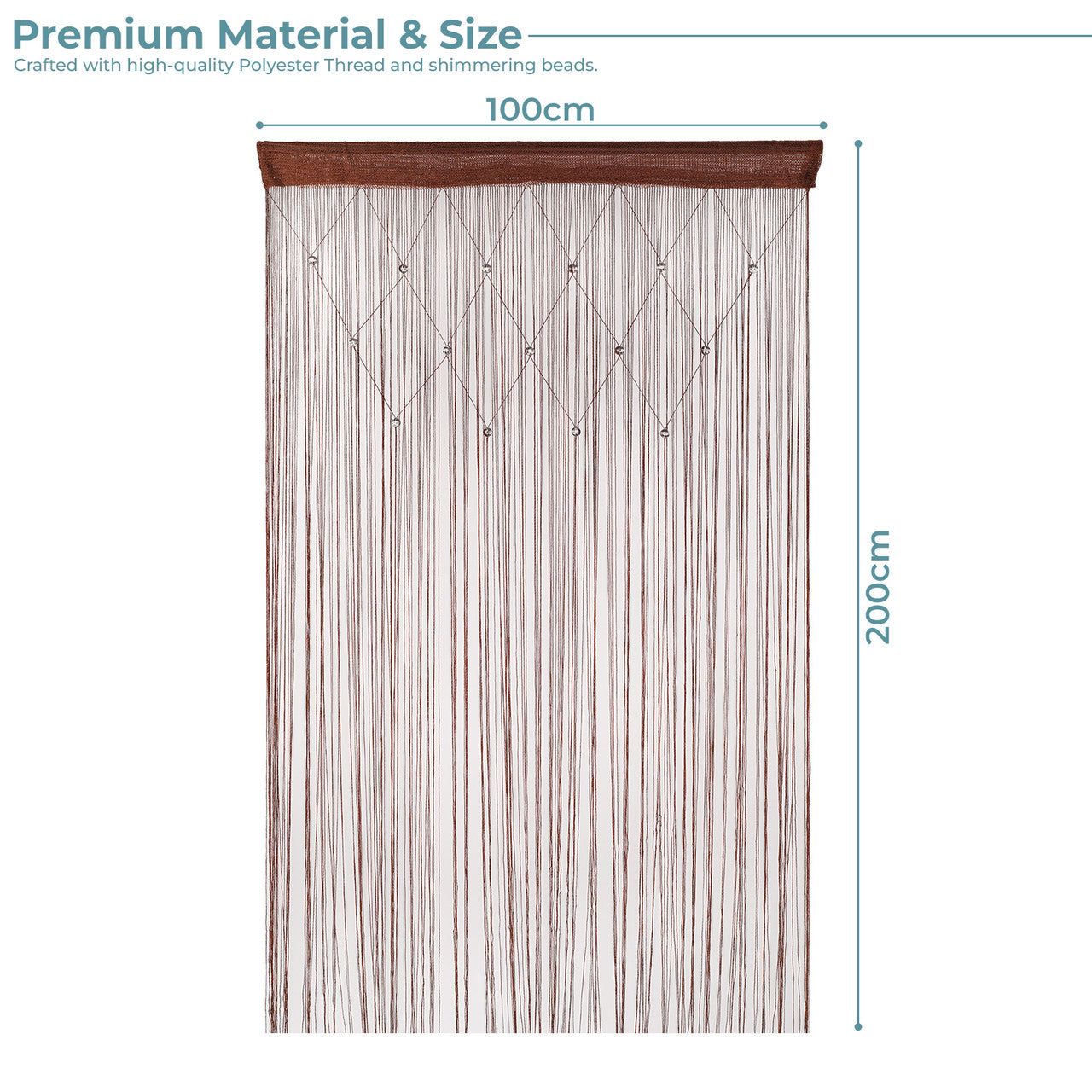 Beaded String Curtains - Dark Burgundy