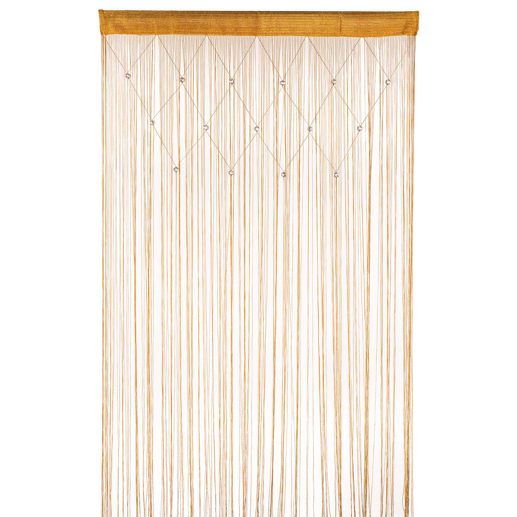 Beaded String Curtains -Gold