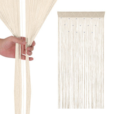 Beaded String Curtains - Ivory