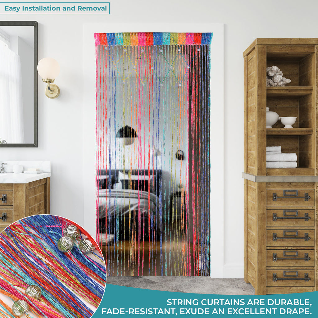 Beaded String Curtains - Multi Colour