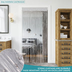 Beaded String Curtains - Silver