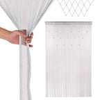 Beaded String Curtains - Silver