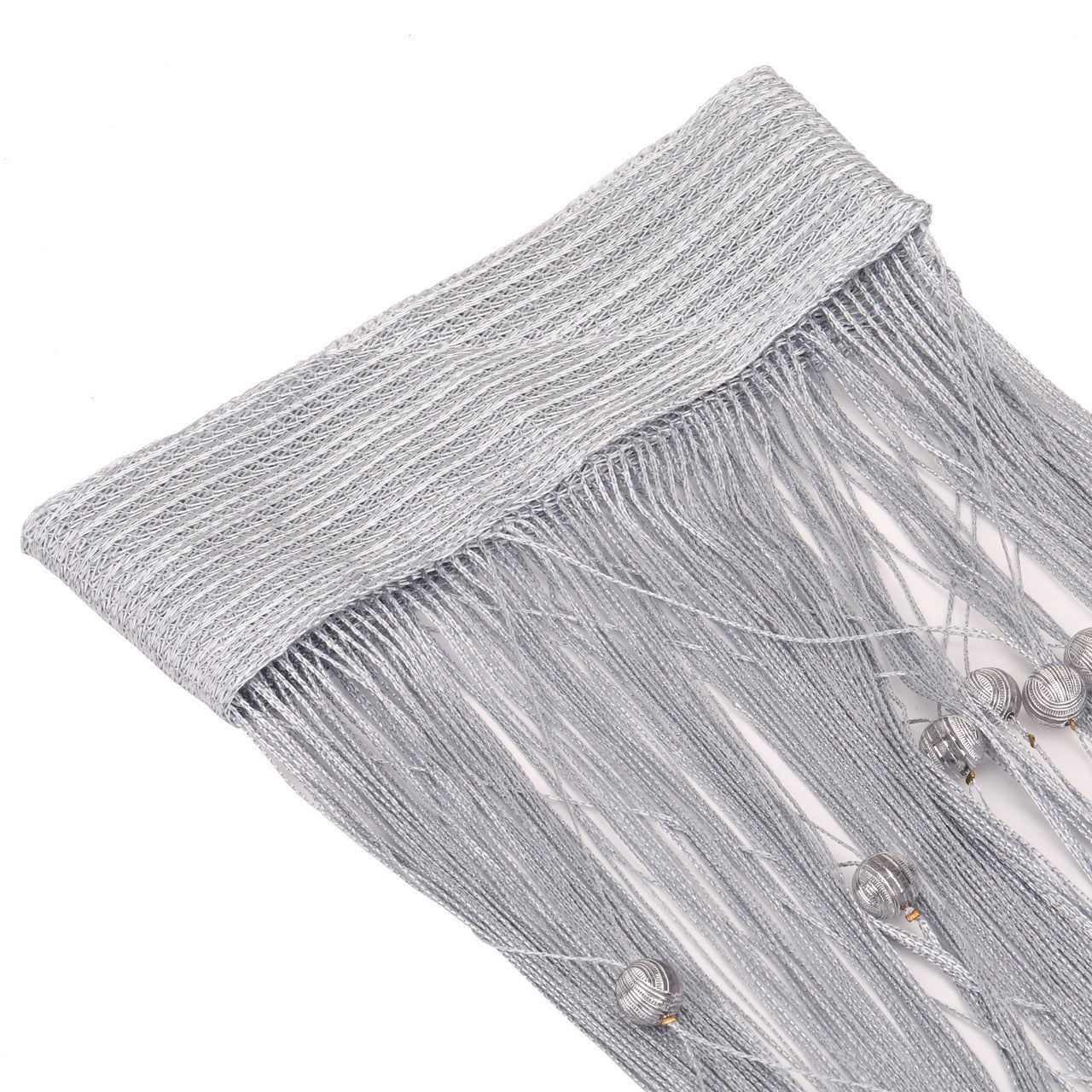 Beaded String Curtains - Silver