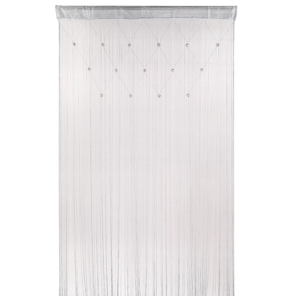 Beaded String Curtains - Silver
