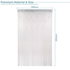Beaded String Curtains - Silver