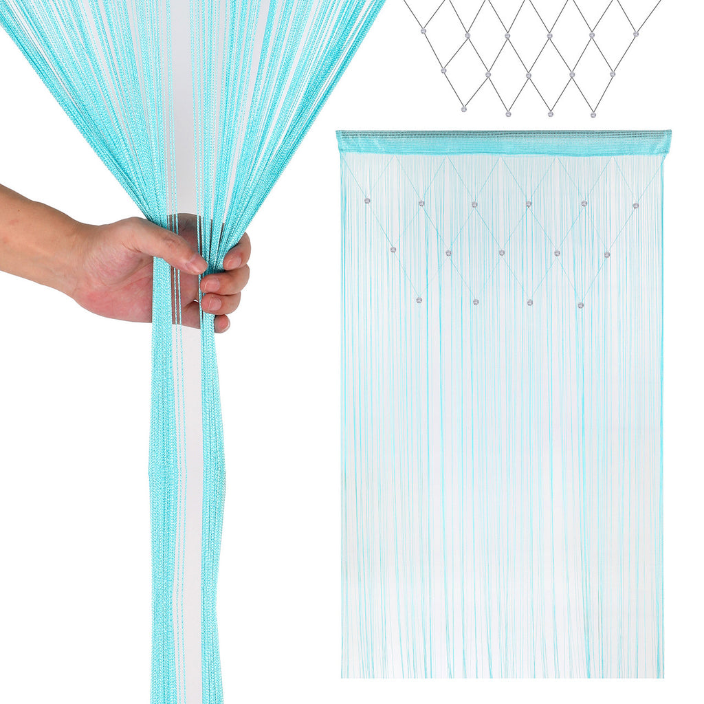 Beaded String Curtains - Turquoise