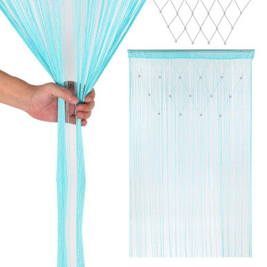 Beaded String Curtains - Turquoise