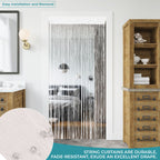 Beaded String Curtains - White