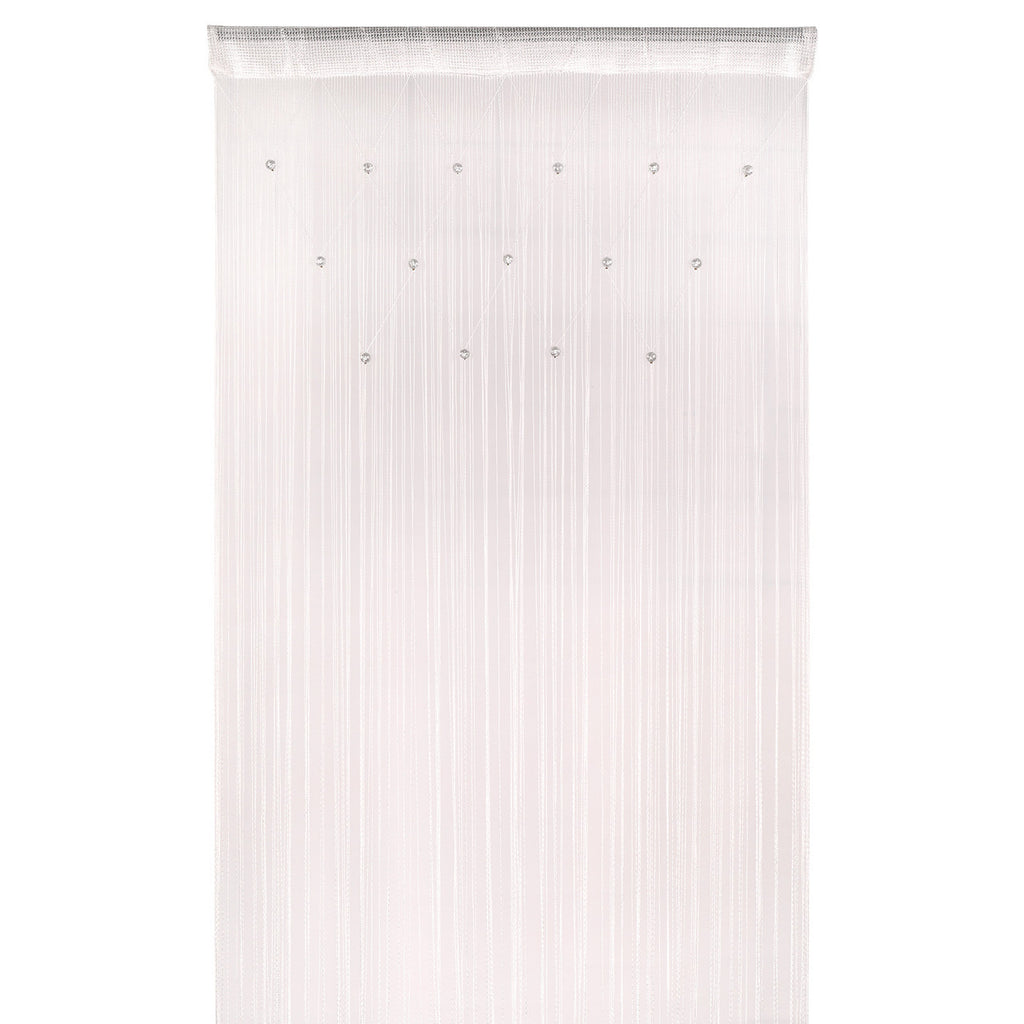 Beaded String Curtains - White