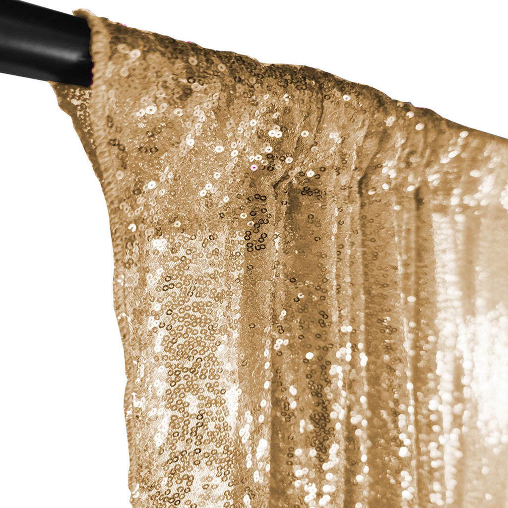 4ft x 9ft Sequin Backdrop Photography - Champagne