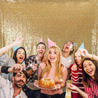 4ft x 9ft Sequin Backdrop Photography - Gold