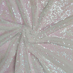 4ft x 9ft Sequin Backdrop Photography - Iridescent White