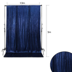 4ft x 9ft Sequin Backdrop Photography -Navy
