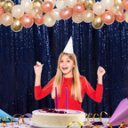 4ft x 9ft Sequin Backdrop Photography -Navy