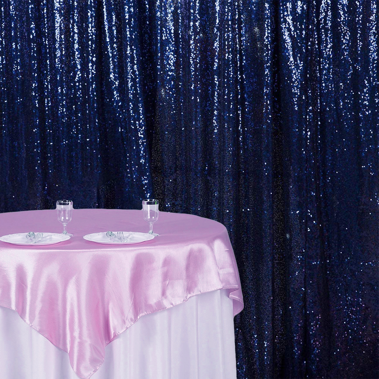 4ft x 9ft Sequin Backdrop Photography -Navy