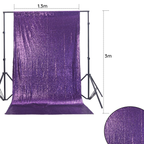 4ft x 9ft Sequin Backdrop Photography - Purple