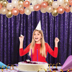 4ft x 9ft Sequin Backdrop Photography - Purple