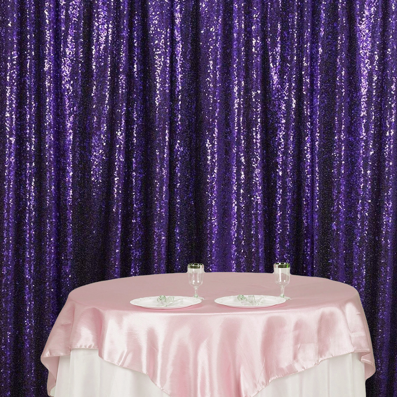 4ft x 9ft Sequin Backdrop Photography - Purple