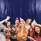 4ft x 9ft Sequin Backdrop Photography - Royal Blue