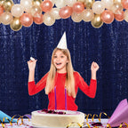 4ft x 9ft Sequin Backdrop Photography - Royal Blue