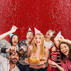 4ft x 9ft Sequin Backdrop Photography - Red