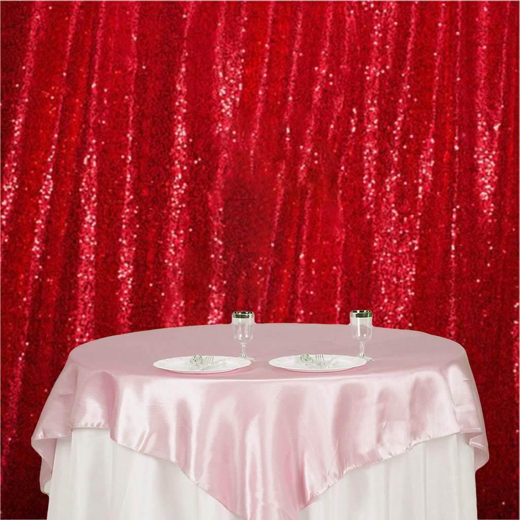 4ft x 9ft Sequin Backdrop Photography - Red