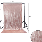 4ft x 9ft Sequin Backdrop Photography - Rose Gold