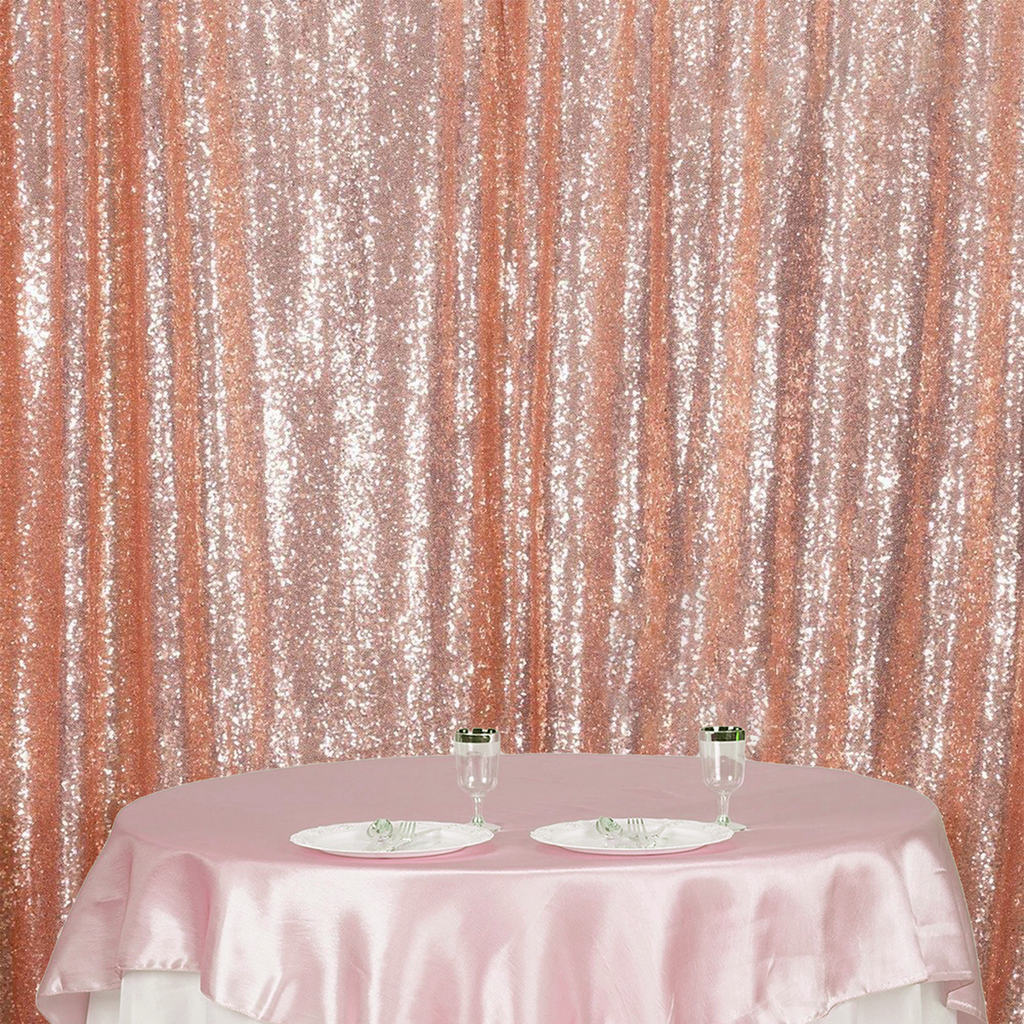 4ft x 9ft Sequin Backdrop Photography - Rose Gold