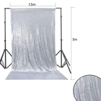 4ft x 9ft (1.3m x 3m) Sequin Backdrop Photography - Silver