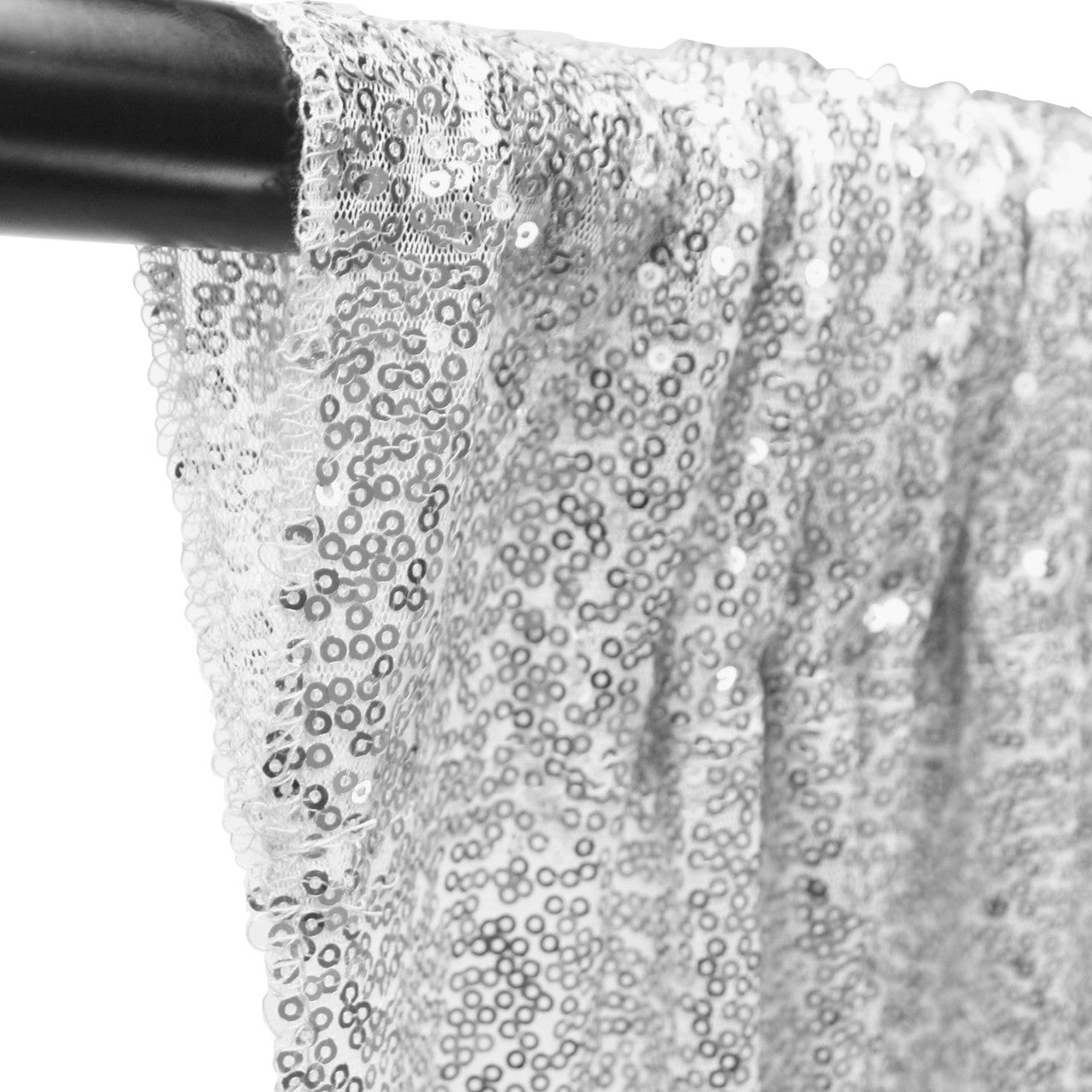 4ft x 9ft (1.3m x 3m) Sequin Backdrop Photography - Silver