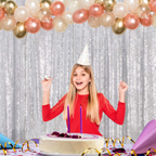 4ft x 9ft (1.3m x 3m) Sequin Backdrop Photography - Silver
