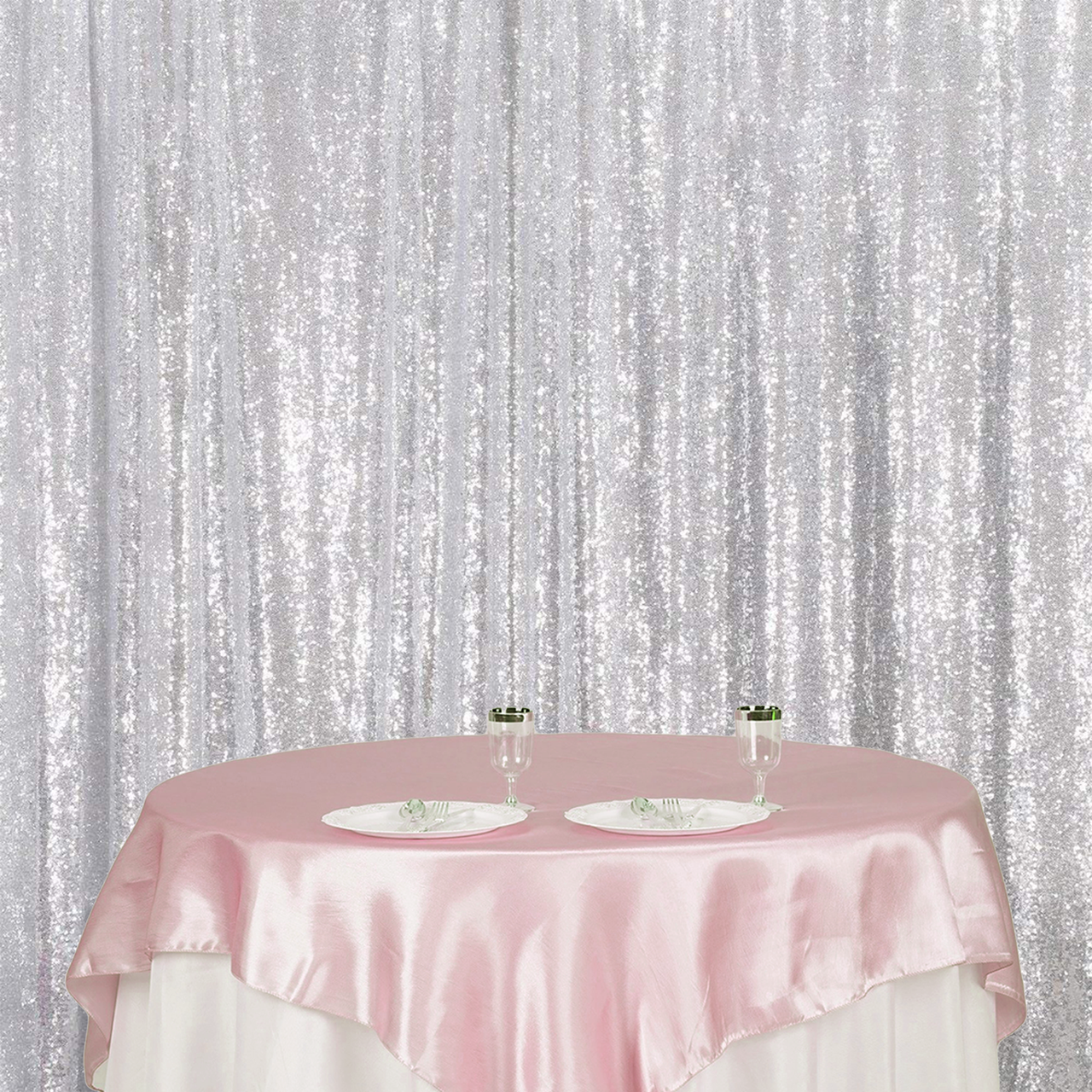 4ft x 9ft (1.3m x 3m) Sequin Backdrop Photography - Silver