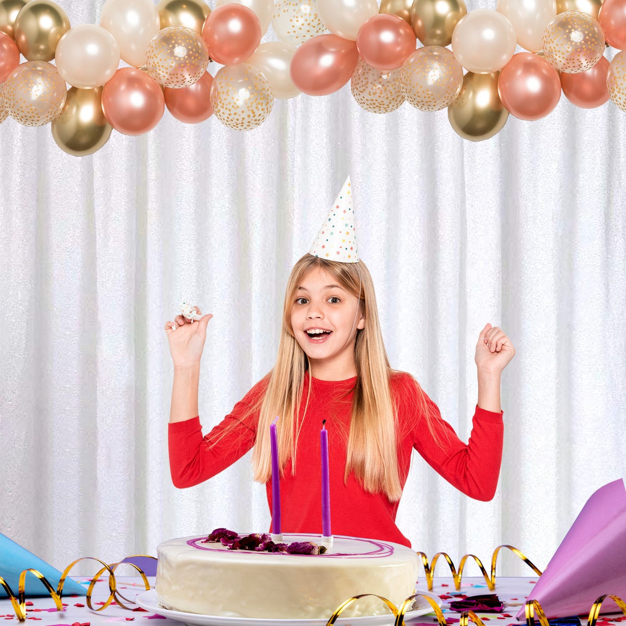 4ft x 9ft Sequin Backdrop Photography - White