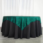 Glitter Sequin Tablecloth Overlay - Emerald Green