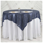 Glitter Sequin Tablecloth Overlay - Navy