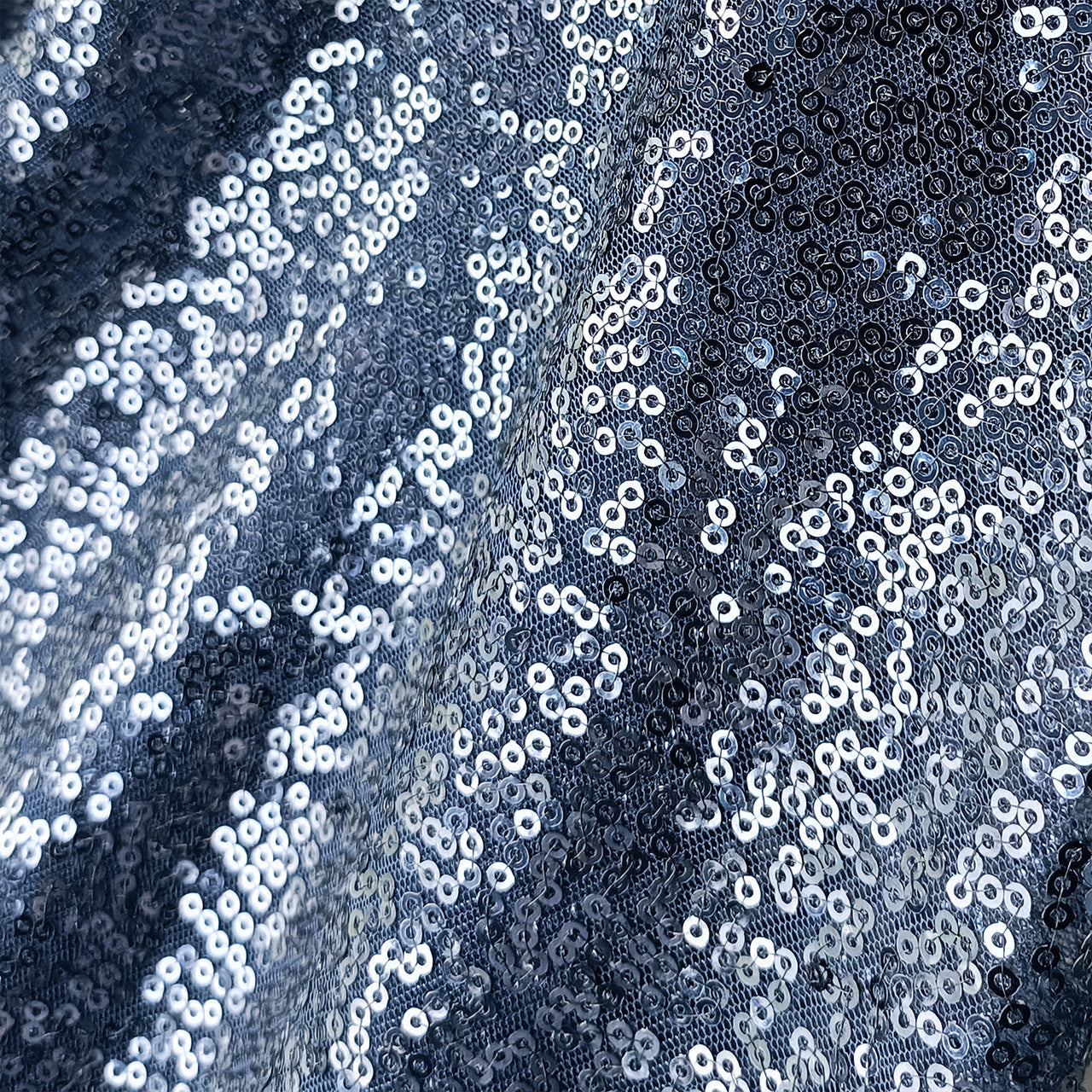 Glitter Sequin Tablecloth Overlay - Navy
