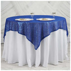 Glitter Sequin Tablecloth Overlay - Royal Blue