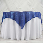 Glitter Sequin Tablecloth Overlay - Royal Blue
