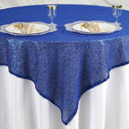 Glitter Sequin Tablecloth Overlay - Royal Blue