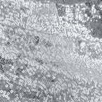 Glitter Sequin Tablecloth Overlay - Silver