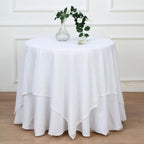 Glitter Sequin Tablecloth Overlay - White