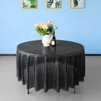 Glitter Round Sequin Sparkly Tablecloth - Black