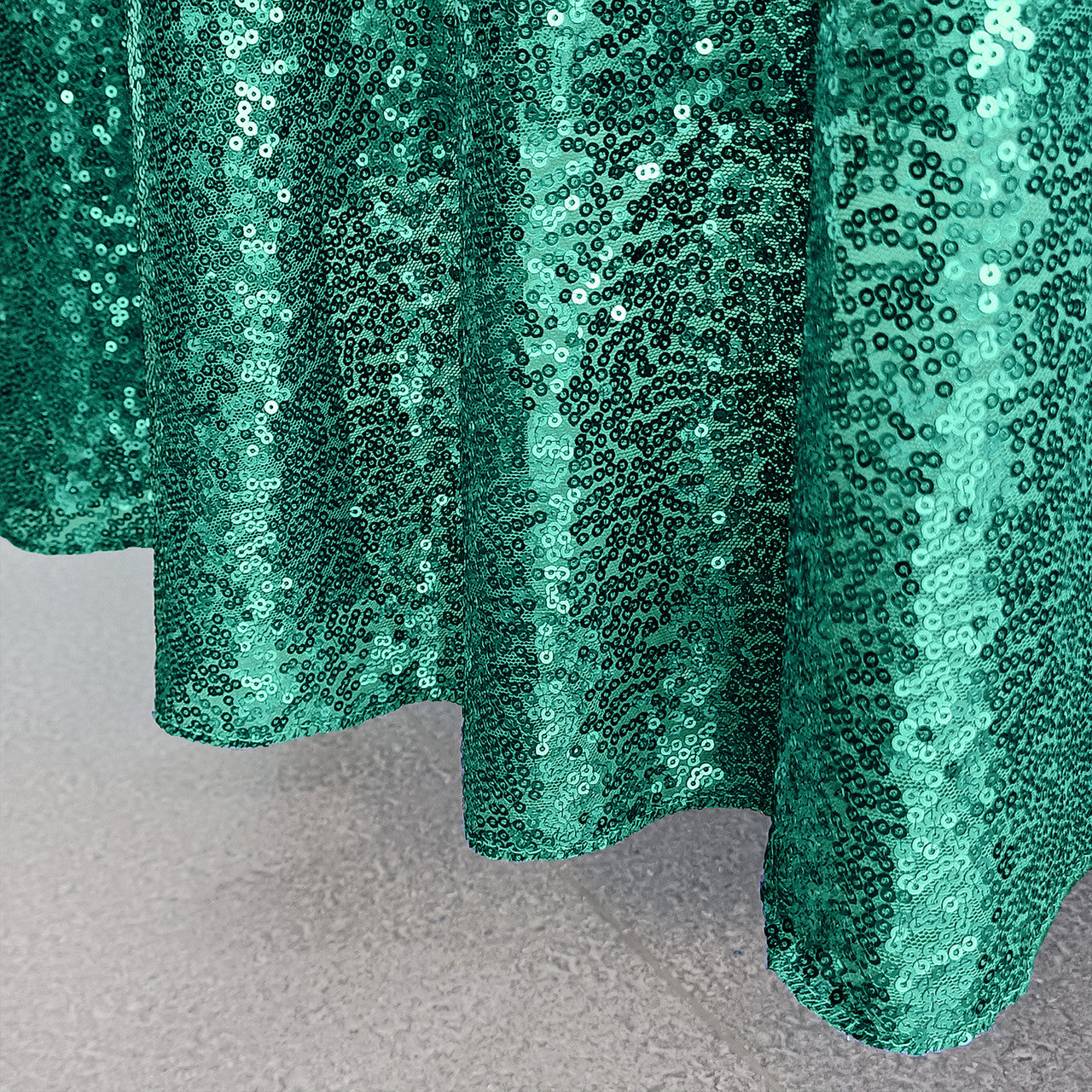 Glitter Round Sequin Sparkly Tablecloth - Emerald Green