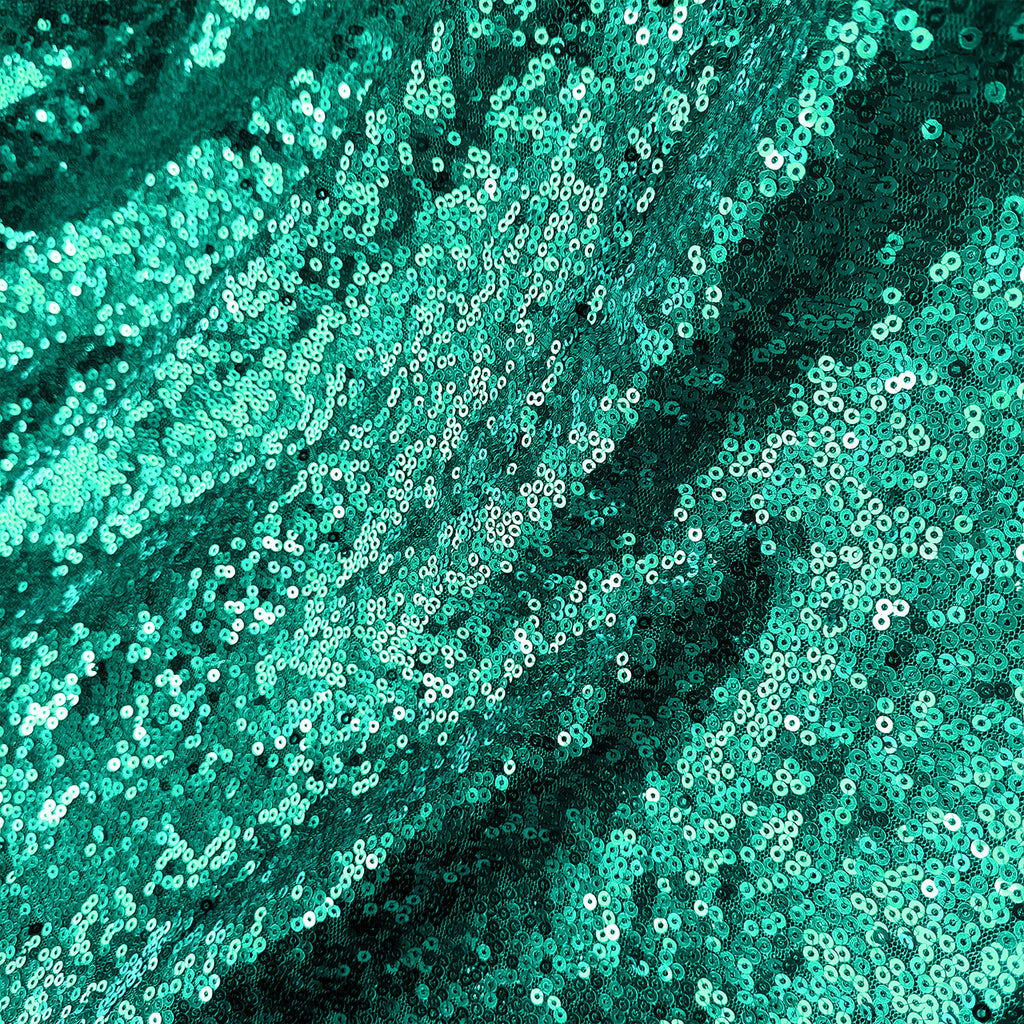 Glitter Round Sequin Sparkly Tablecloth - Emerald Green