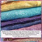 Glitter Round Sequin Sparkly Tablecloth - Emerald Green