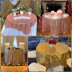 Glitter Round Sequin Sparkly Tablecloth - Emerald Green