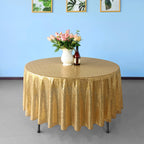 Glitter Round Sequin Sparkly Tablecloth  - Gold