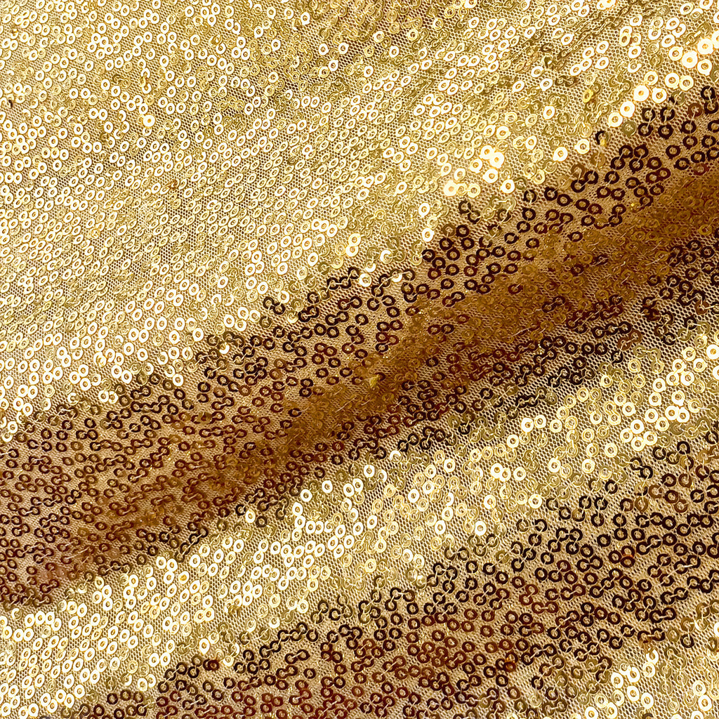 Glitter Round Sequin Sparkly Tablecloth  - Gold