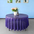 Glitter Round Sequin Sparkly Tablecloth- Purple